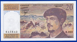 20 FRANCS DEBUSSY NEUF PAS DE TROU R.022 N° 645842 ANNÉE 1987 - 2 SCAN - Serbon63 - 20 F 1980-1997 ''Debussy''