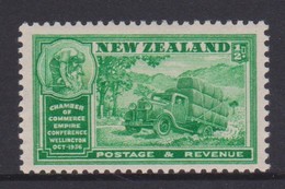 New Zealand SG 593 1936 Commerce Congress,Half Penny Emerald Green, Mint Never Hinged - Unused Stamps
