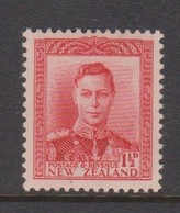 New Zealand SG 608 1944 King George VI,Three Half Pence Scarlet, Mint Hinged - Neufs