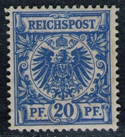 20 Pf. Blau - DR Nr. 48 B Ohne Gummi - Unused Stamps