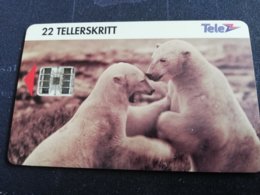 NORWAY NOORWEGEN  CHIPCARD TELENOR 22 Tellerskritt Fine Used  POLAR BEARS **425** - Norwegen