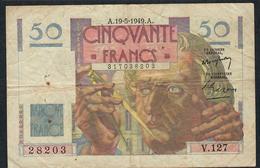 FRANCE P27b =FAY.20-12   50 FRANCS 15.5.1949 FINE+ - 50 F 1946-1951 ''Le Verrier''