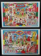 Toys Of Hong Kong ( 1940s - 1960s ) 2016 Hong Kong Maximum Card MC Set Paper Dolls Tin Frog Plastic Swords Ducks Type B - Maximum Cards