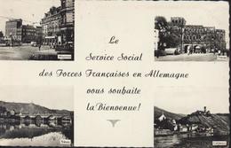 CP Service Social Forces Françaises En Allemagne Bienvenue Mayence Trèves Coblence YT Franchise N12 CAD Poste Aux Armées - Other Wars