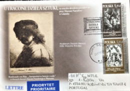 Poland, Circulated FDC To Portugal, "Art", "Painting", "Famous Painting", "Dürer", "Van Rijn", 2009 - Cartas & Documentos