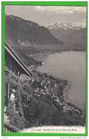 Carte Postale Suisse  Territet  Vu De La Gare De Glion  Trés Beau Plan - Ilanz/Glion