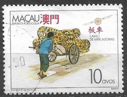 Macau Macao – 1987 Traditional Transportas 10 Avos Used Stamp - Usados