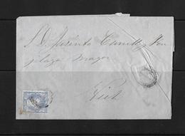 1870 SPAIN → Letter Barcelona Early Classic Ceres 50m. Local - Covers & Documents
