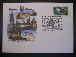 Österreich 2003- Marke + Münze Schmuckkuvert Jugendphila Graz - Covers & Documents