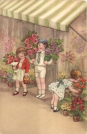 6764" BAMBINI DALLA FIORAIA"ILLUSTRAZIONE DI HANNES PETERSEN -CARTOLINA POSTALE NON SPED. - Petersen, Hannes