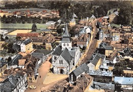 27-SERQUIGNY- EGLISE ET VUE GENERALE DU CIEL - Serquigny