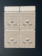 1945 NEUF Bloc De 4 Timbres Arc De Trimphe 40 C YT 703 - 1944-45 Arco Di Trionfo