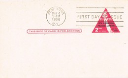 36097. Entero Postal FIPEX 56, Philatelic Exhibition USA. NEW YORK 1956.  Triangular Stamps - 1941-60