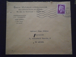 FRANCE MARIANNE CHEFFER 1536 ENVELOPPE LETTRE LETTER COVER PLI GREVE GREVES POSTALE EVENEMENT 1968 AMIENS SOMME - Documenten