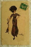 CPA Illustrateur Mode Ch. NAILLOD - Femme Au Pantalon Bouffant Et Cigarette Chapeau Plume - Naillod