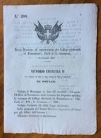 PONTASSIEVE FORLI' S.GERMANIO - REGIO DECRETO 29/12/1861 ( ORIGINALE) DI " CONVOCAZIONE DEI COLLEGI ELETTORALI " - Décrets & Lois