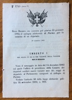 PARMA - REGIO DECRETO 20/12/1883 ( ORIGINALE)  "CONVOCA  23/1/1884 COLLEGIO ELETTORALE PER NOMINA DI 1 DEPUTATO...." - Décrets & Lois