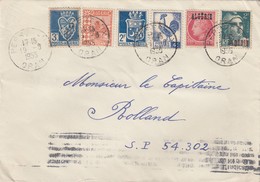 LETTRE ALGERIE 1955. PERREGAUX ORAN POUR CAPITAINE AU SECTEUR POSTAL 54.302  / 2 - Covers & Documents