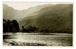 Ref 1346 - Real Photo Postcard - Scarf Gap Pass & Buttermere - Lake District Cumbria - Buttermere