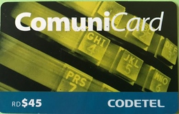 DOMINICAINE  -  Prepaid  - Comuni-Card - Verizon -  RD$45 - Dominicana