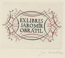 Ex Libris Jaromír Obrátil - Jar. Kubička Gesigneerde Ets - Ex Libris