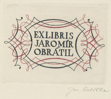 Ex Libris Jaromír Obrátil - Jar. Kubička Gesigneerde Ets - Ex-Libris