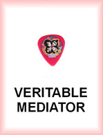 KISS MEDIATOR Medium PLECTRUM Guitar Pick (fond Rouge) - Zubehör & Versandtaschen