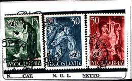 93392) ITALIA.-TRIESTE ZONA B (STT VUJNA)-1953 Nazioni Unite 3 VALORI USATI - Mint/hinged