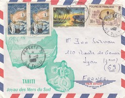 LETTRE. POLYNESIE. 6 12 60. PAPEETE POUR LYON  / 3 - Brieven En Documenten