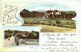 OBERBÜREN Gruss Aus Glattburg-Thurhof Klösterli Gel. 1903 Von Niederuzwil N. Lichtensteig - Lichtensteig