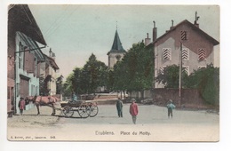 ECUBLENS Place Du Motty Pferde-Fuhrwerk Gel. 1907 Ambulant N. Mauborget - Mauborget