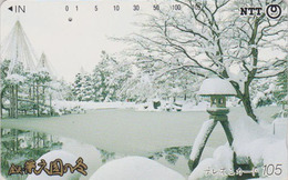 TC JAPON / NTT 310-088 B 1 ²  - Paysage Hivernal ** ONE PUNCH ** - Winter Landscape JAPAN Phonecard - Winterlandschaft - Landschaften