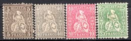 SUISSE - (Postes Fédérales) - 1882 - N° 50 à 55 - (Lot De 4 Valeurs Différentes) - (Helvetia "assise") - Unused Stamps