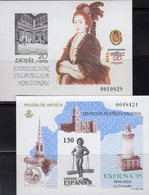 EXFILNA 1995 Spanien Block 36 SD21+Bl.60 SD35 ** 45€ Infantin Vallbriga Blocs Cenachero Hoja Philatelic Sheets Bf Espana - Probe- Und Nachdrucke