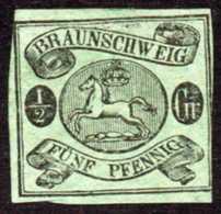 Germany Braunschweig Yv# 6 Mint No Gum - Brunswick