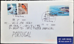 Hong Kong, Circulated Cover To Portugal, "Fauna", "Birds", "Eagles", "Architecture", "Bridges", 2009 - Covers & Documents