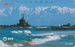 TC JAPON / NTT 310-101 B ' - Montagne Mer & Rochers ** ONE PUNCH ** - Mountain Sea & Rocks JAPAN Phonecard - Landschaften