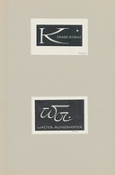 Ex Libris Franz Kubat + Walter Ausserhofer - Roland Roveda (1928-2013) Gesigneerd - Bookplates