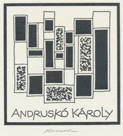 Ex Libris Andrusko Karoly - Roland Roveda (1928-2013) Gesigneerd - Ex-Libris