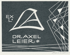 Ex Libris Dr Axel Leier - Roland Roveda (1928-2013) Gesigneerd - Ex-Libris