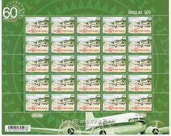 Polynésie Française / Tahiti - Planche / Feuille De 25 Timbres Neufs / 20 F / 14-12-2017 / Les 60 Ans D'Air Tahiti - Unused Stamps