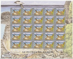 Polynésie Française / Tahiti - Planche/Feuille De 25 Timbres Neufs / 10 F / 14-01-2019 / Le Pétrel De Tahiti "Dédicacé " - Neufs