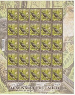 Polynésie Française / Tahiti - Planche/Feuille De 25 Timbres Neufs / 80 F / 14-01-2019 Le Monarque De Tahiti / Dédicacé - Unused Stamps