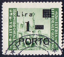 SLOVENIA - TRIESTE - ZONA B - LITORALE - PORTO - Sassone 8c P  Stretta  Puno  Tondo - Usatti - 1946 - Strafport