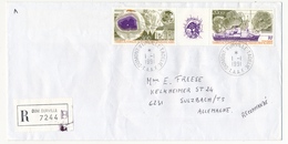 TAAF - Enveloppe Reco. Affr Dyptique 3,60 +20,00 Ozone / Paleoclimatique Cad "Dumont Durville 1/1/1991" - Lettres & Documents