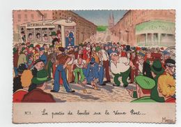 Carte Postale Dentelé Illustrateur Bourgeois, Pétanque Vieux Port, 1950..E1 - Bourgeois