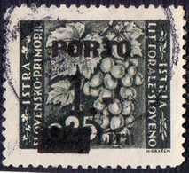 SLOVENIA - TRIESTE - ZONA B - LITORALE - PORTO - Sassone  14Bdaa  Sopras. BASSO - Usati - 1946 - RARE - Portomarken