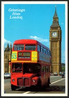 Delcampe - 8896 - Bus Doppelstockbus London Big Ben - Luftpost Airmail Nach Freiberg - Busse & Reisebusse