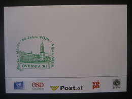 Österreich 2001- Marke + Münze 80 Jahre VÖPh Övebria 01 - Covers & Documents