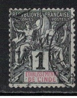 INDE         N°  YVERT  :  1   OBLITERE       ( Ob   5/19  ) - Used Stamps